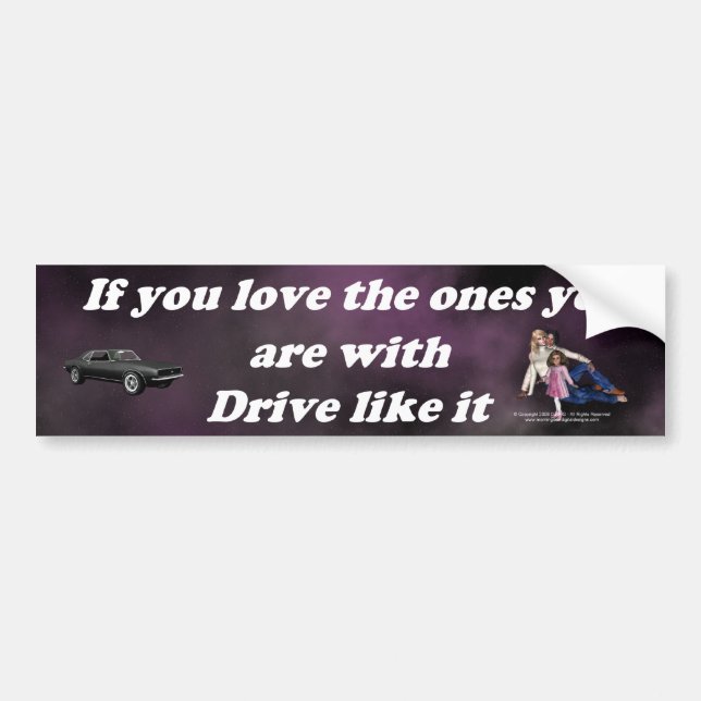 Autocollant De Voiture If_You_Love_the_Ones_purple_cloud (Devant)