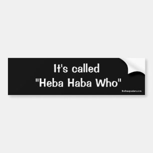 Autocollant De Voiture Il a appelé "Heba Haba qui "