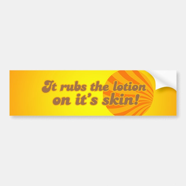 Autocollant De Voiture Il met la lotion sur sa peau (Devant)