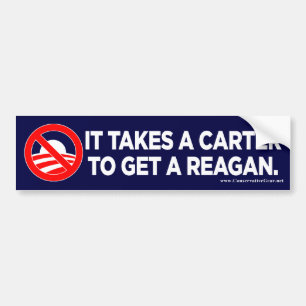 Autocollant De Voiture Il prend Carter pour obtenir Reagan