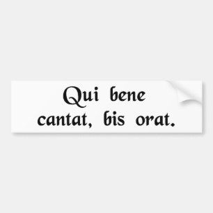 Autocollant De Voiture Il qui chante bien, prie deux fois