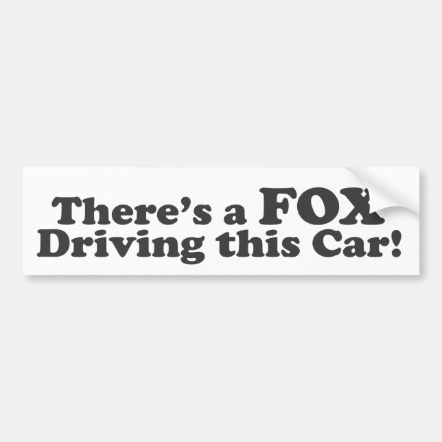 Autocollant De Voiture Il y a un RENARD conduisant cette voiture ! (Devant)