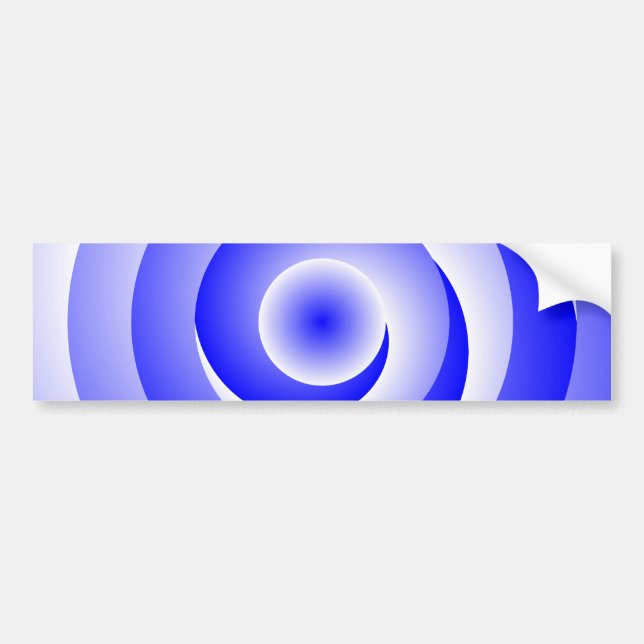 Autocollant De Voiture Illusion de la spirale bleue par Kenneth Yoncich (Devant)