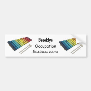 Autocollant De Voiture Illustration de bande dessinée en Xylophone