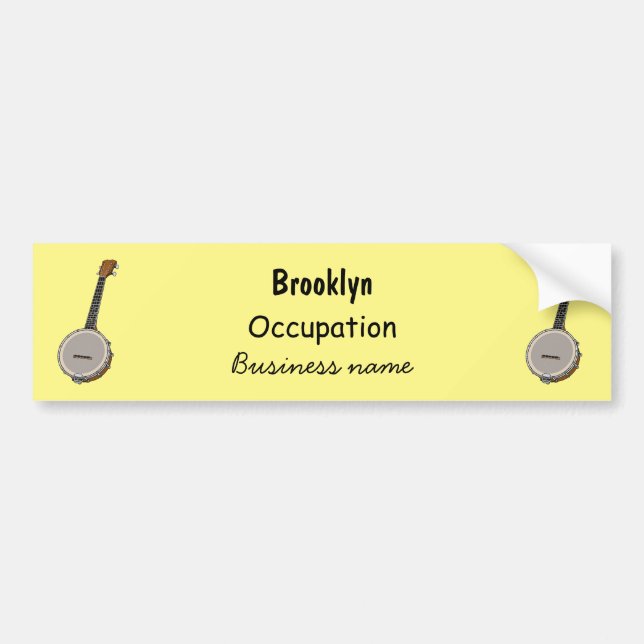 Autocollant De Voiture Illustration de Banjo (Devant)
