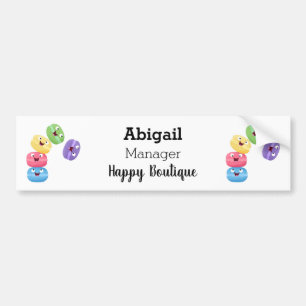 Autocollant De Voiture Illustration de caricature de macarons marrant mig
