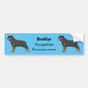 Autocollant De Voiture Illustration de chien Rottweiler