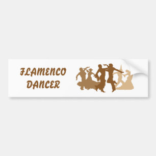 Autocollant De Voiture Illustration de danseurs de flamenco