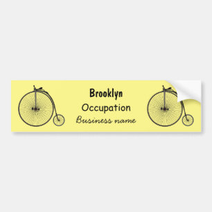 Autocollant De Voiture Illustration de dessin animé de bicyclette à grand