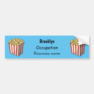Autocollant De Voiture Illustration de dessin animé Popcorn