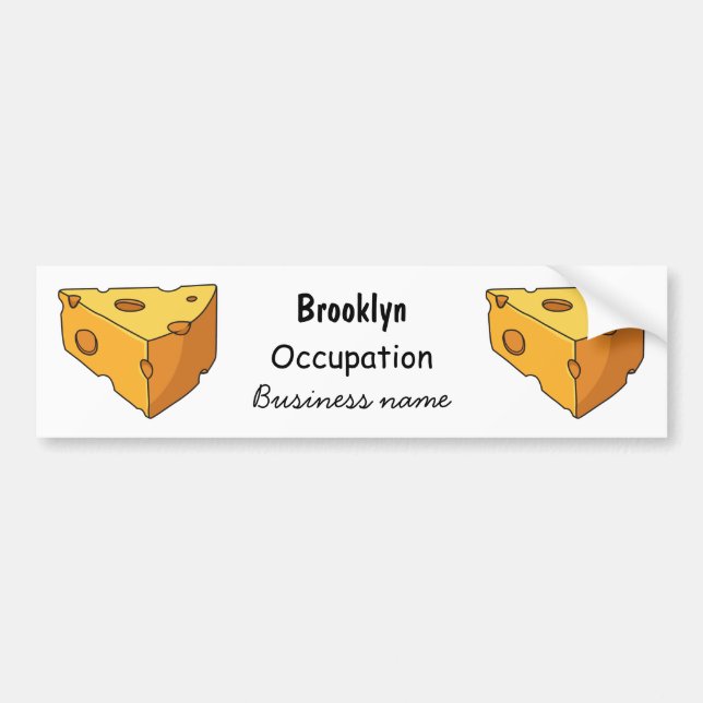 Autocollant De Voiture Illustration de fromage (Devant)