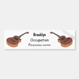 Autocollant De Voiture Illustration de guitare acoustique