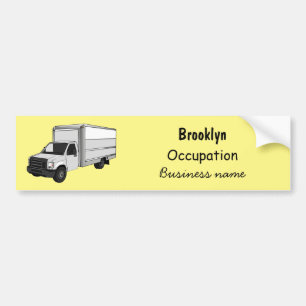 Autocollant De Voiture Illustration de la caricature du camion-boîte