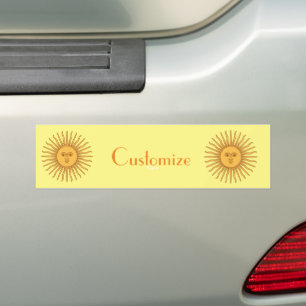 Autocollant De Voiture Illustration de l'art face soleil Thunder_Cove