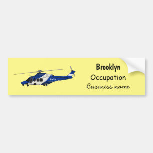 Autocollant De Voiture Illustration de l'hélicoptère de police