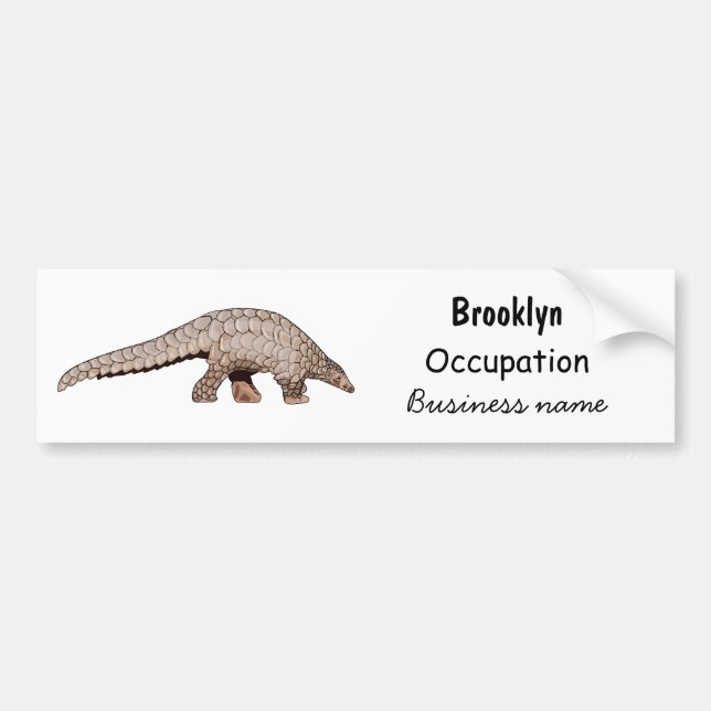 Autocollant De Voiture Illustration de Pangolin (Devant)