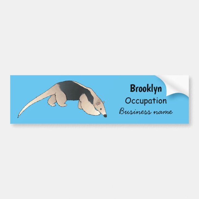 Autocollant De Voiture Illustration de Tamandua (Devant)