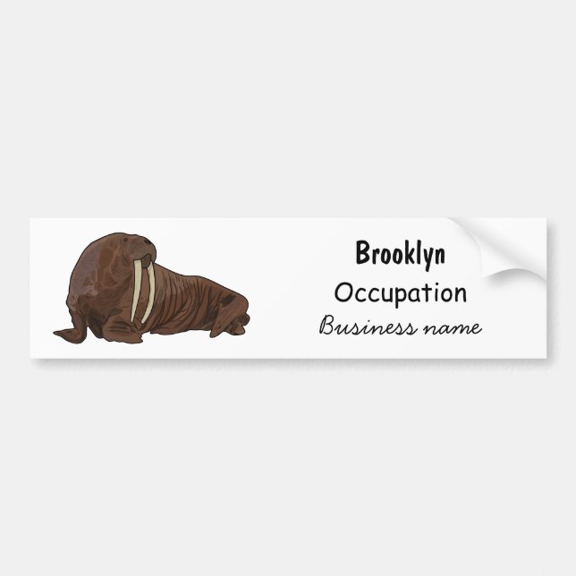 Autocollant De Voiture Illustration de Walrus (Devant)