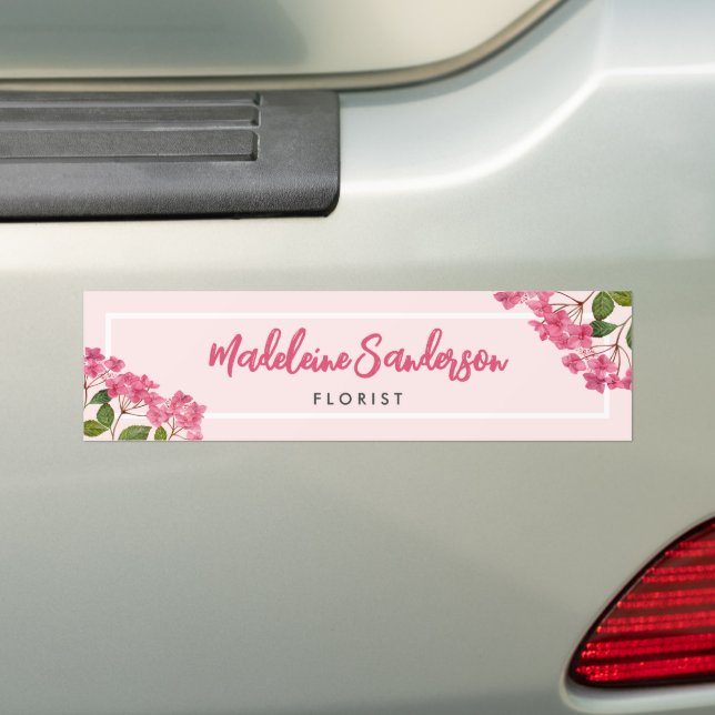 Autocollant De Voiture Illustration d'hydrangeas à chapeaux de dentelle r (En voiture)