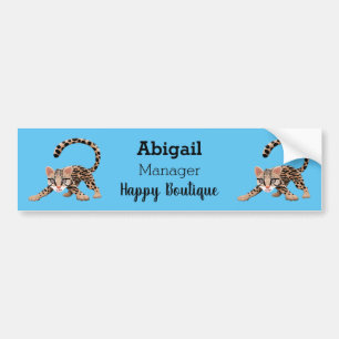 Autocollant De Voiture Illustration d'ocelot mignon