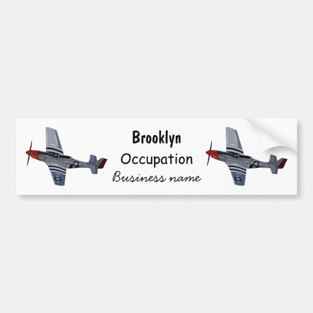 Autocollant De Voiture Illustration d'un avion de chasse-bombardier (Devant)