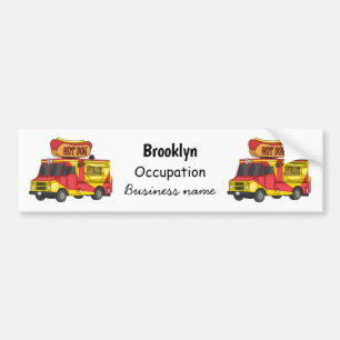 Autocollant De Voiture Illustration d'un camion de nourriture pour chien