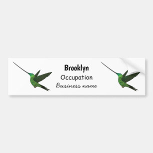 Autocollant De Voiture Illustration d'un colibri à bec épée