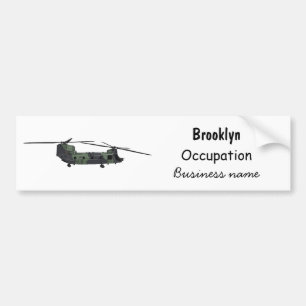 Autocollant De Voiture Illustration d'un hélicoptère de l'armée de Chinoo