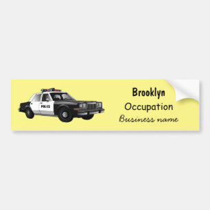 Autocollant De Voiture Illustration d'une voiture de police