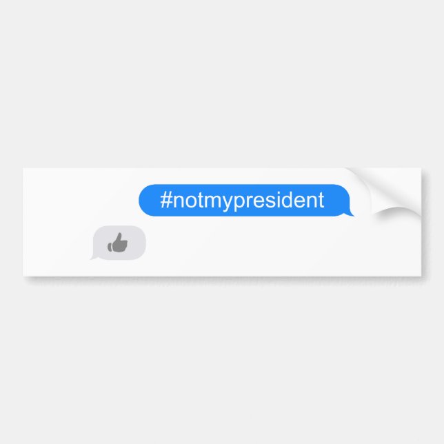 Autocollant De Voiture Image #notmypresident (Devant)