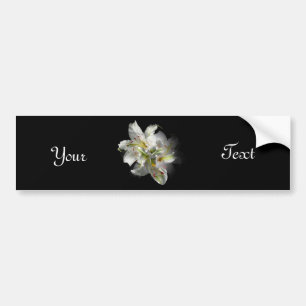 Autocollant De Voiture Imaginaire blanc Lilies