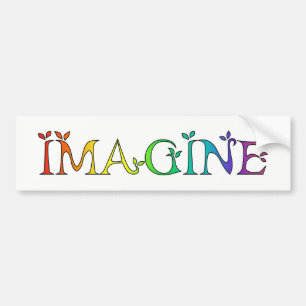 Autocollant De Voiture IMAGINEZ le message inspiré