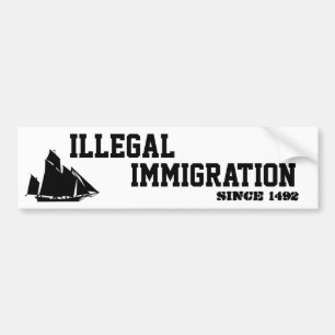 Autocollant De Voiture Immigration-Autocollant illégal