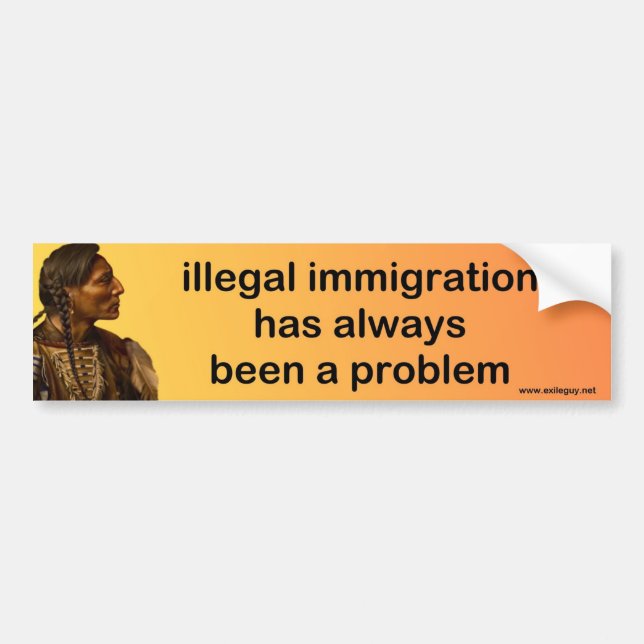 Autocollant De Voiture immigration illégale (Devant)
