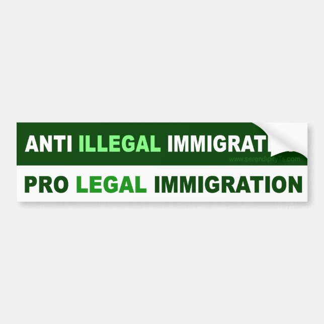 Autocollant De Voiture Immigration Pro LEGAL (Devant)