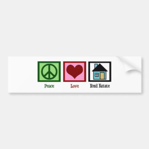 Autocollant De Voiture Immobiliers d'amour de paix