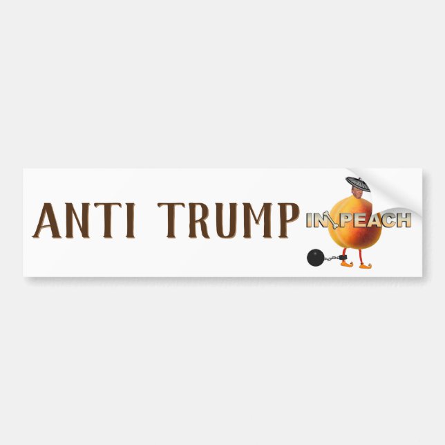 Autocollant De Voiture Impeach / Anti Trump, (Devant)