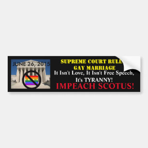 AUTOCOLLANT DE VOITURE IMPEACH SCOTUS !