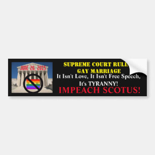 AUTOCOLLANT DE VOITURE IMPEACH SCOTUS !