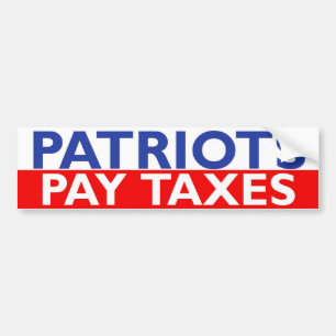 Autocollant De Voiture Impôts de salaire de patriotes