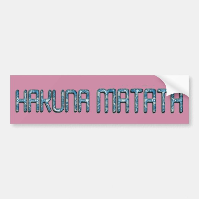 Autocollant De Voiture Impression d'art 3D Hakuna Matata (Devant)