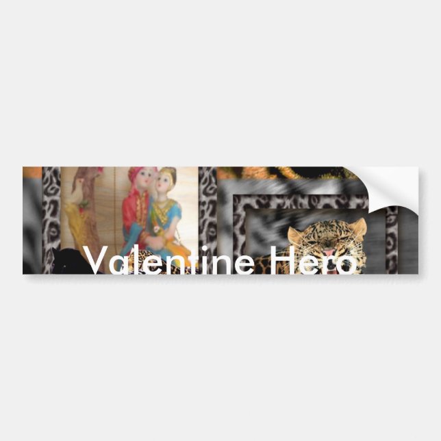 Autocollant De Voiture Impression Tiger & Couple Art (Devant)