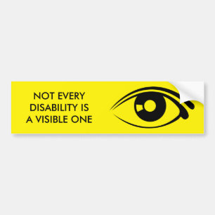 Autocollant De Voiture INCAPACITÉS INVISIBLES - adhésifs pour pare-choc