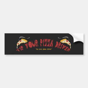 Autocollant De Voiture Inclinez votre conducteur de pizza