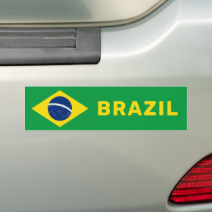 Autocollant De Voiture Indicateur Brésil du texte personnalisé