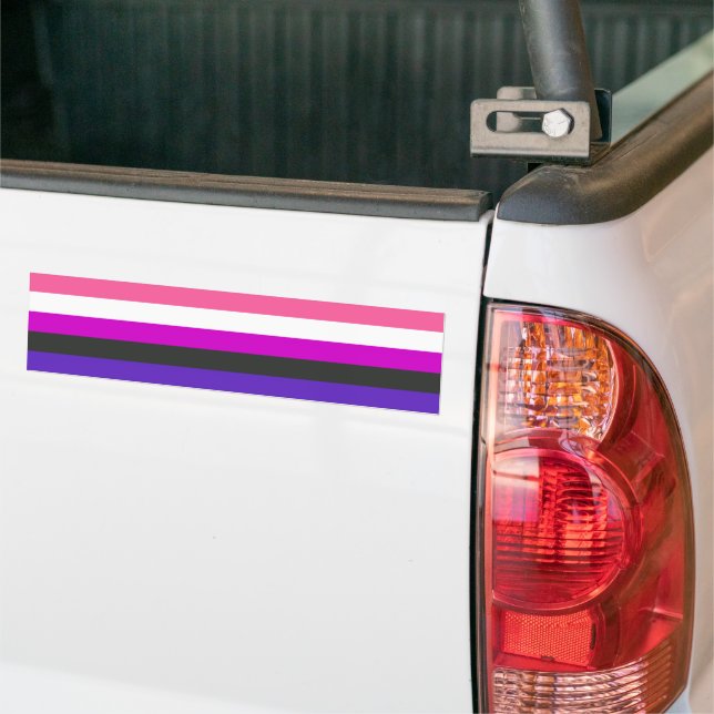 Autocollant De Voiture Indicateur de la fierté du fluide genderfluide (Sur camion)