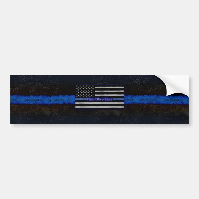 Autocollant De Voiture Indicateur de ligne bleue mince (Devant)