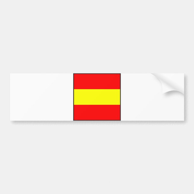 Autocollant De Voiture indicateur de signal de l'alphabet maritime numéro (Devant)