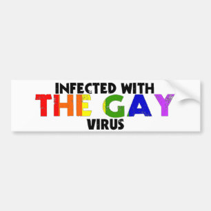 Autocollant De Voiture Infecté avec le virus gai