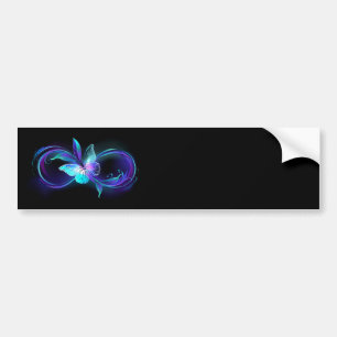 Autocollant De Voiture Infinité brillante avec papillon magique
